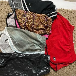 Nike shorts and leopard print biker shorts